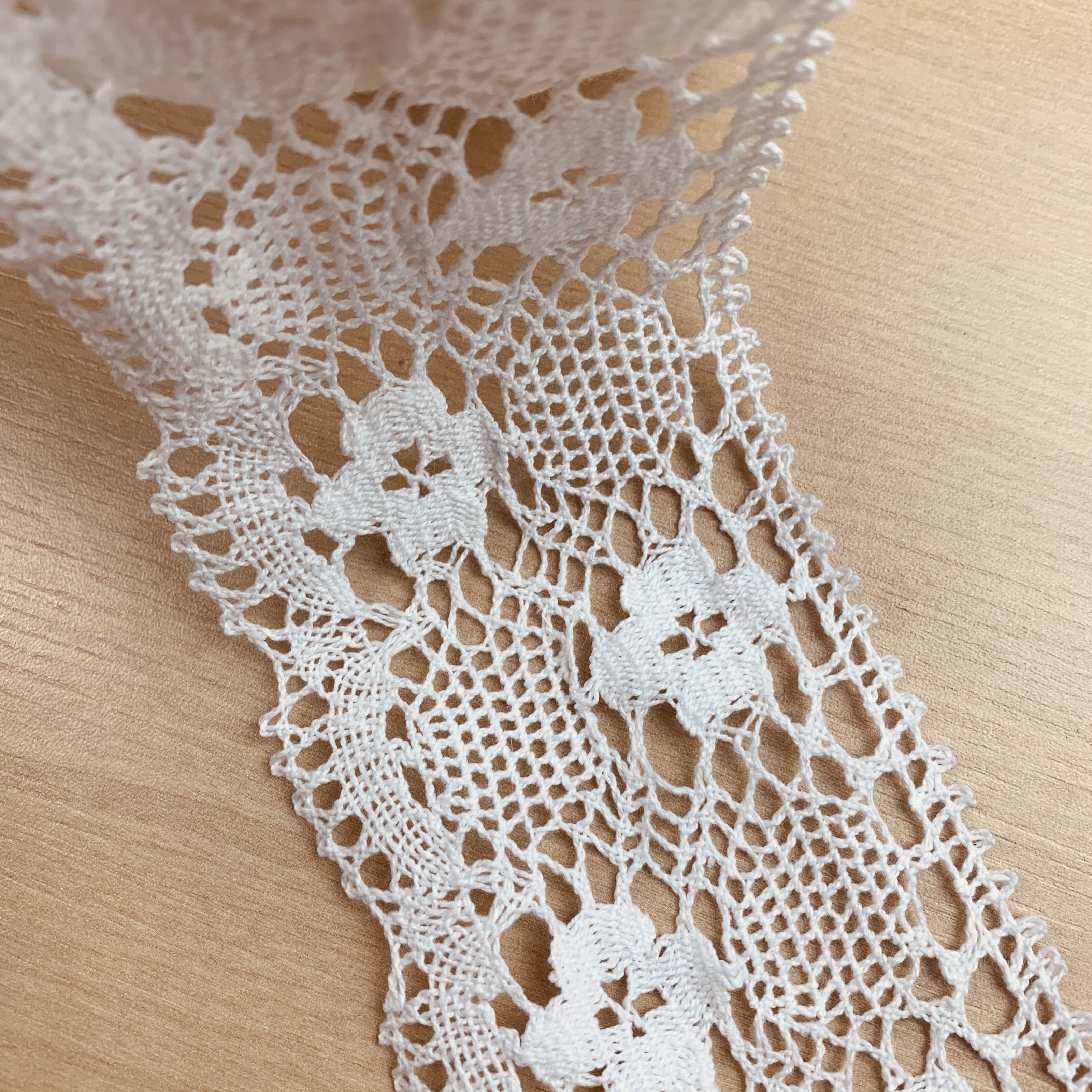 white crochet lace trim