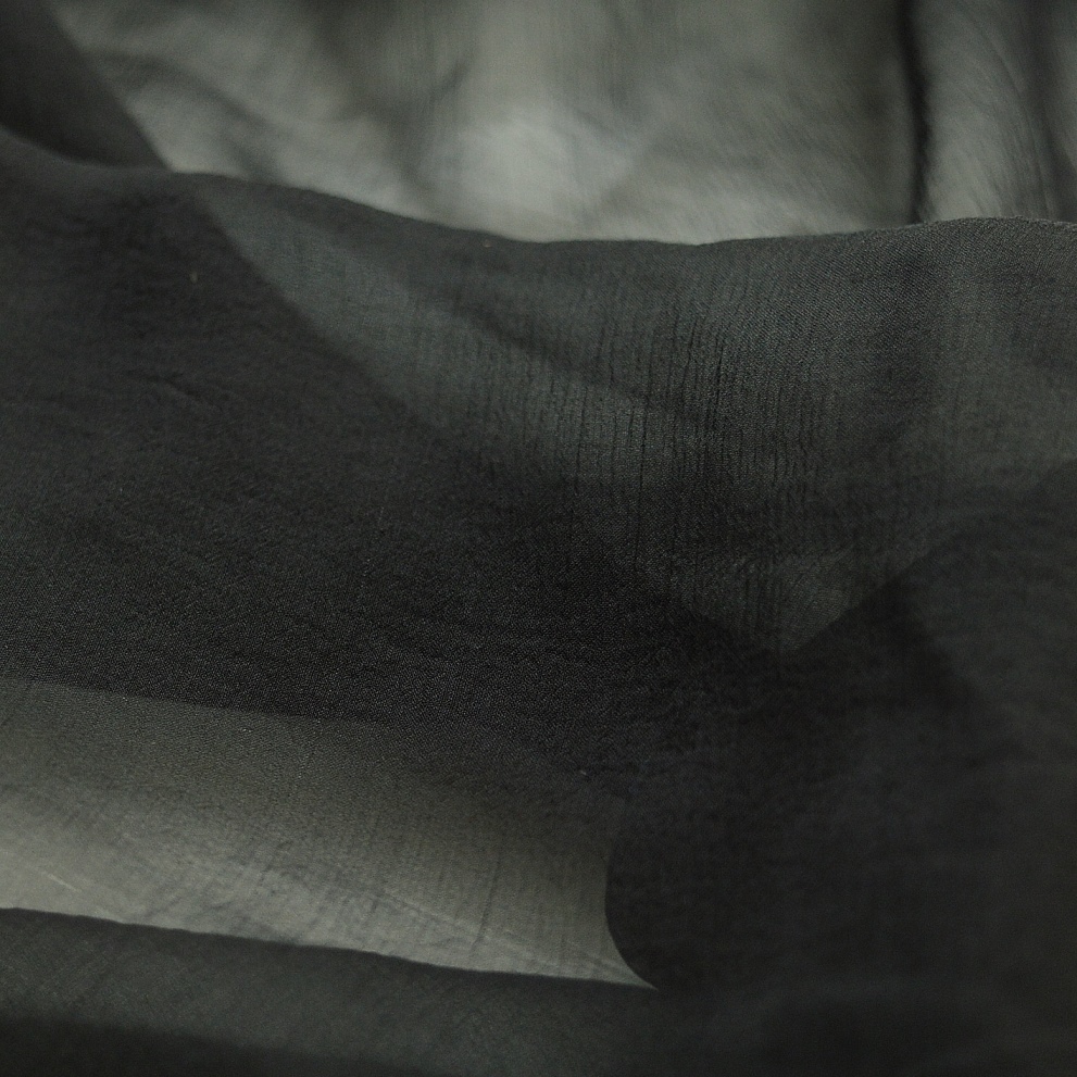 Black Silk Chiffon Dress Fabric