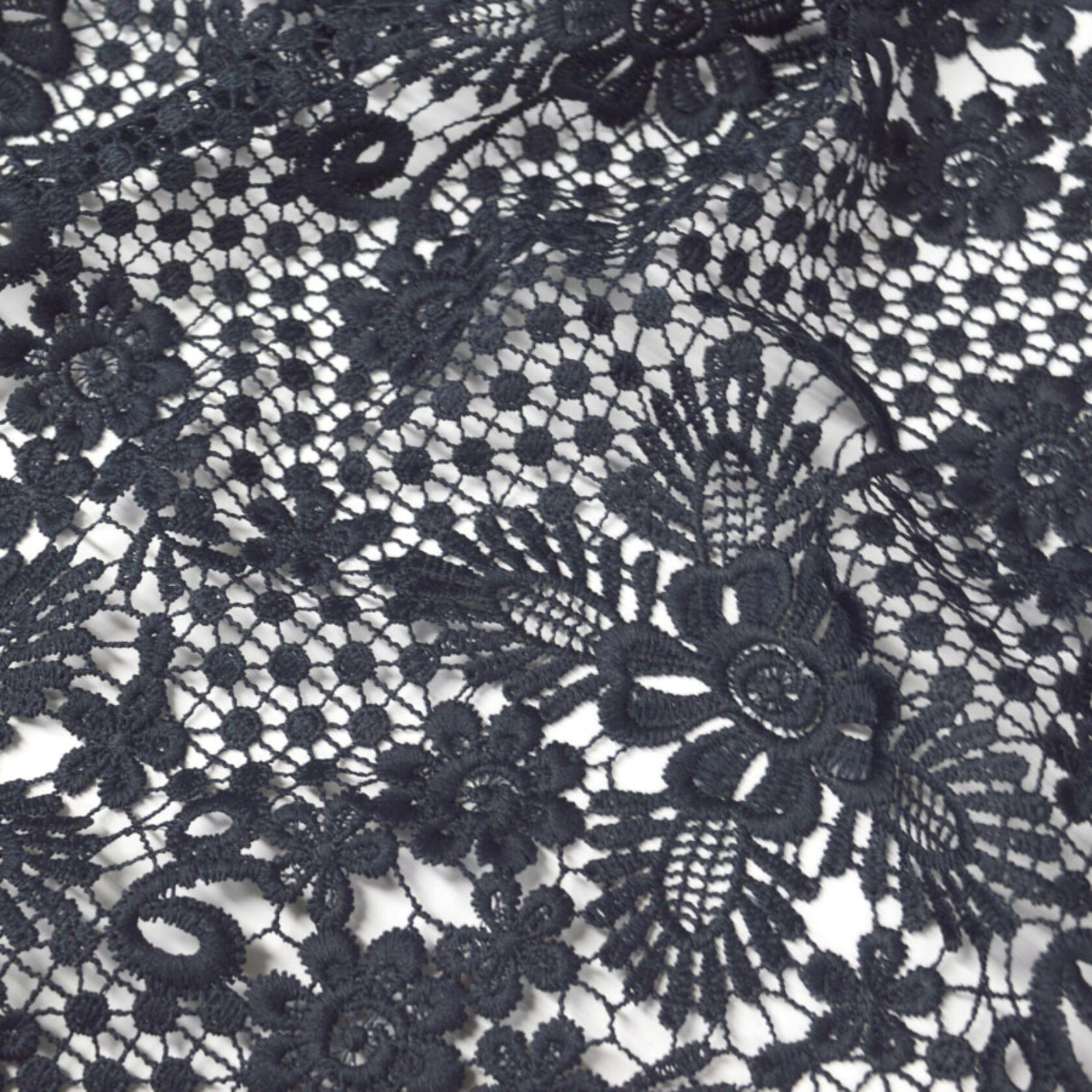 navy guipure lace fabric