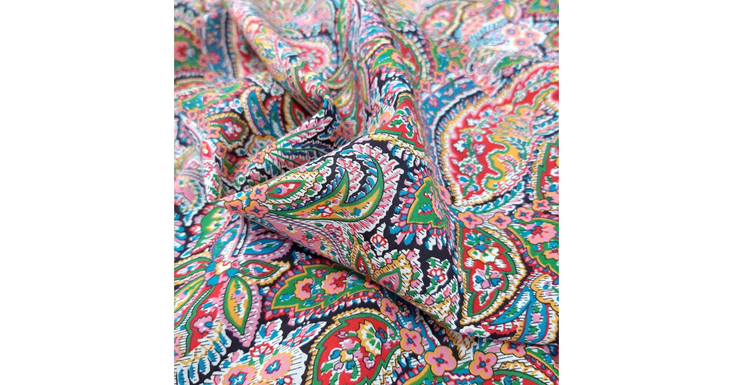 Printed Dress Fabric | Pima Cotton Lawn - Devine Paisley - Pink