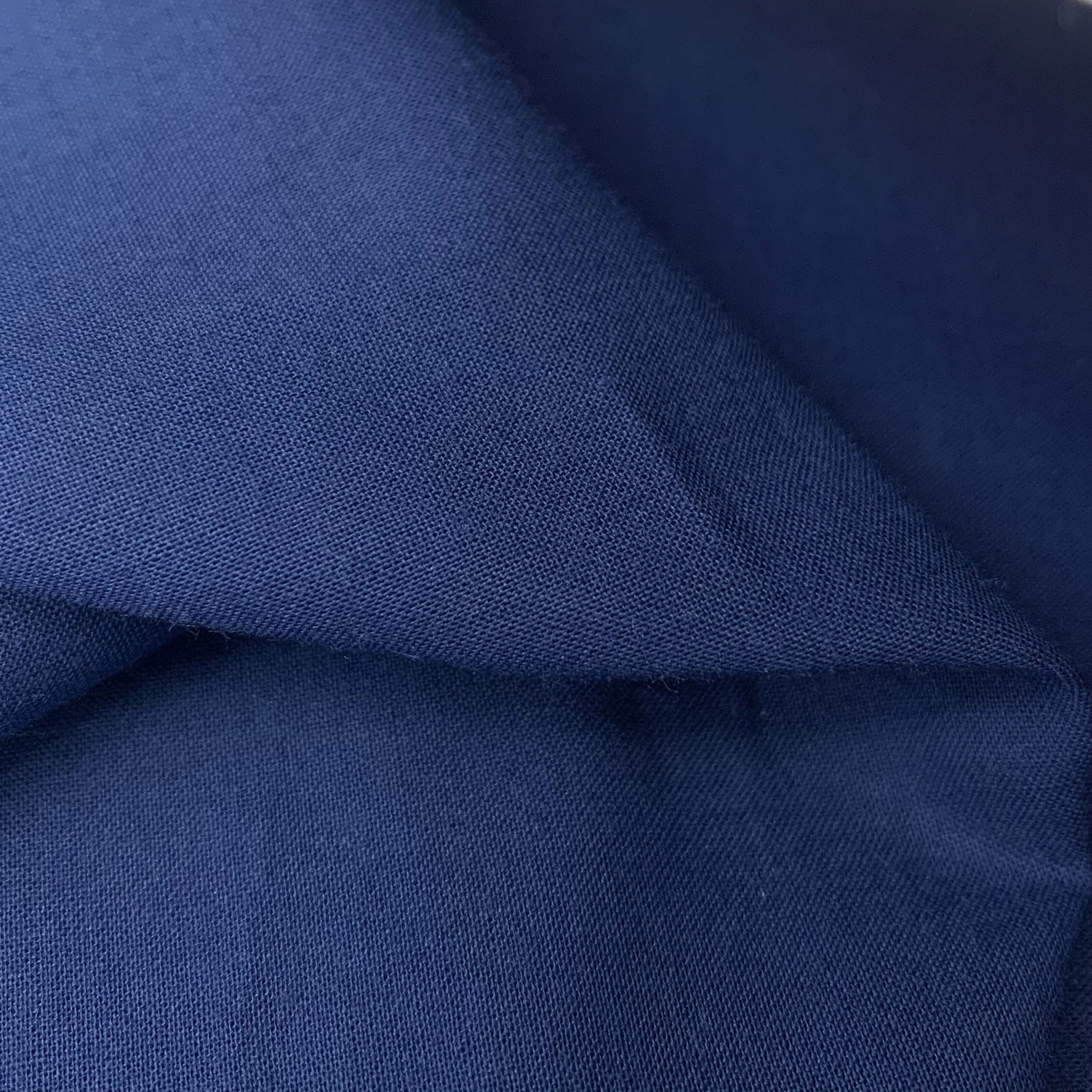 Plain Cotton Lawn Dress Fabric Riviera Lawn French Navy