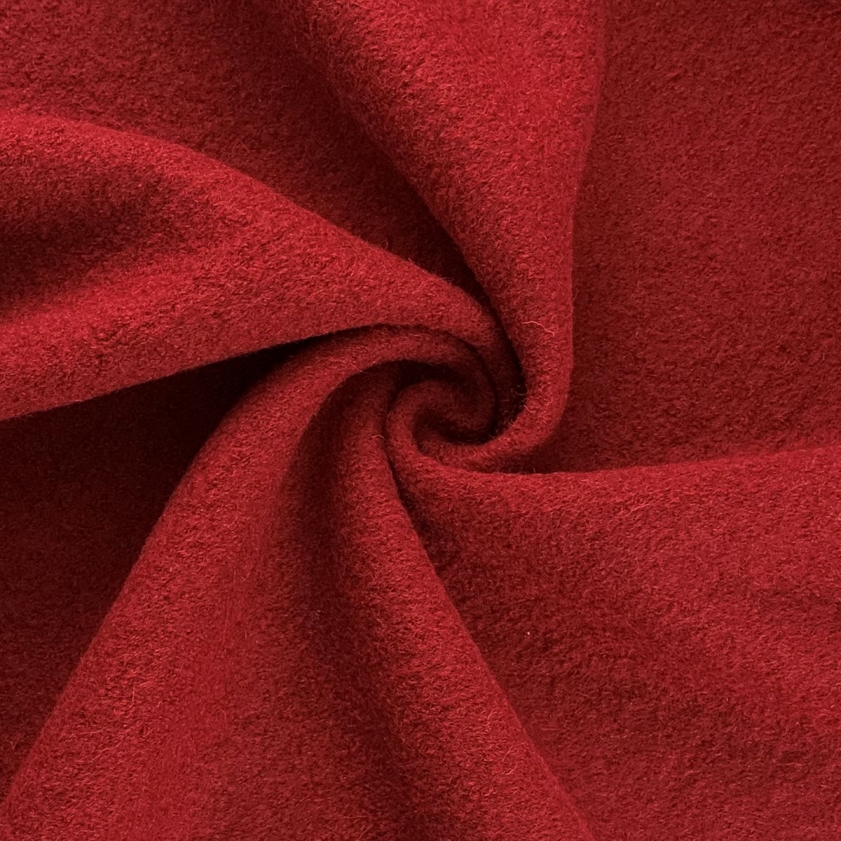 Pure Luxury 100% Boiled Wool Jacket and Coat Fabric - Red