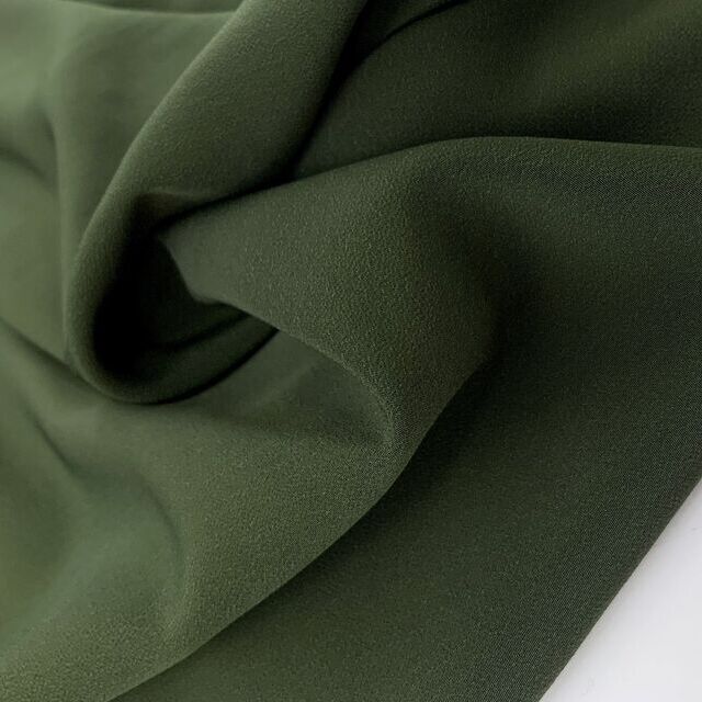 Fine stretch crepe emerald green - Toptex
