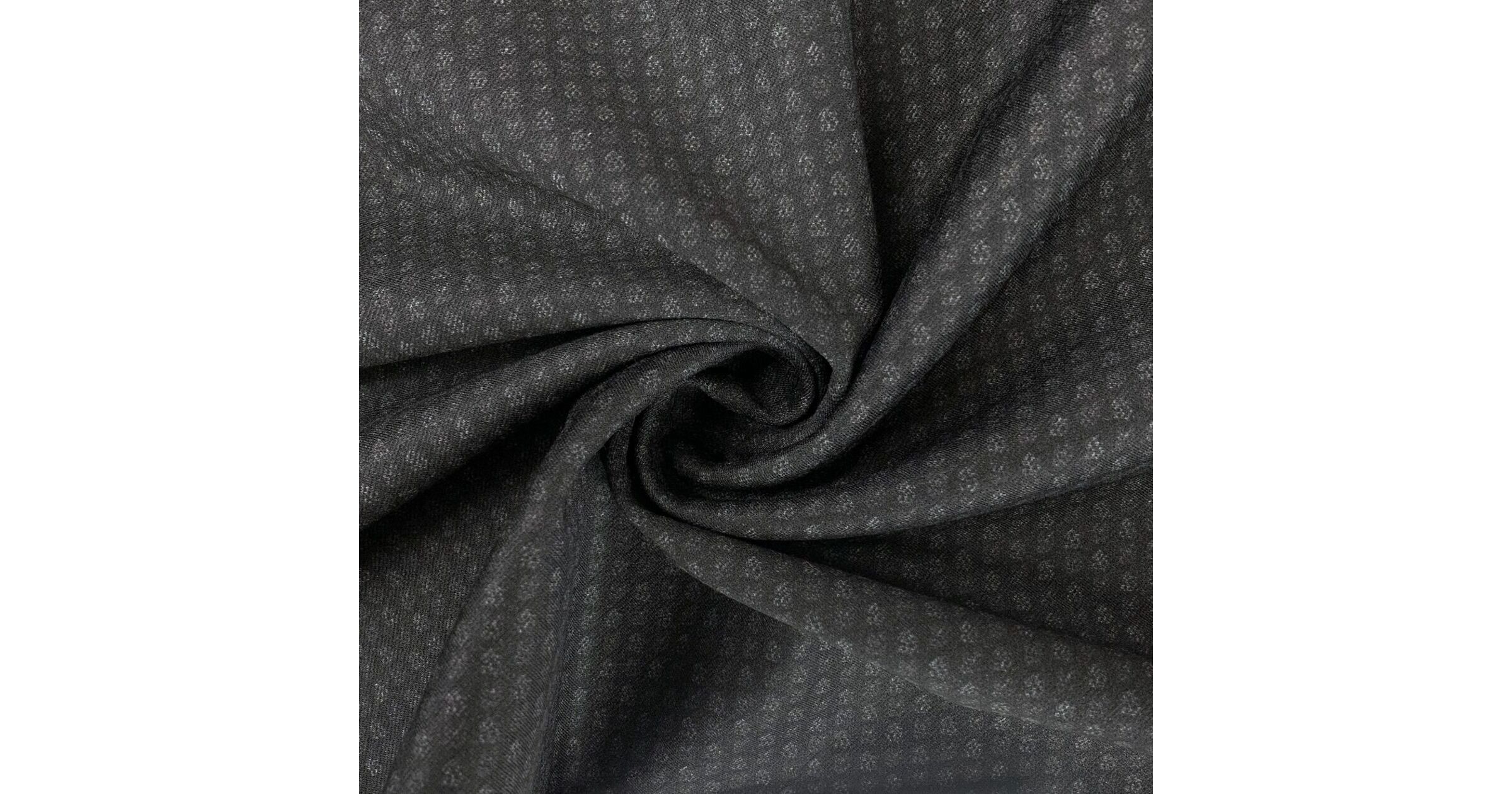 Black Polyester Viscose Elastin Fabric - Premium Ponte - Spotty