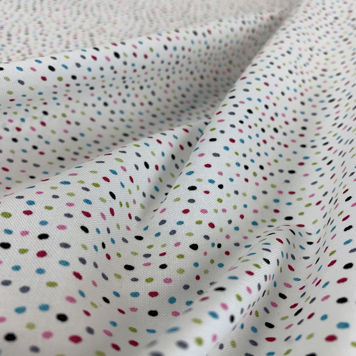 Rainbow Polka Dot Cotton Poplin Fabric – Pound Fabrics