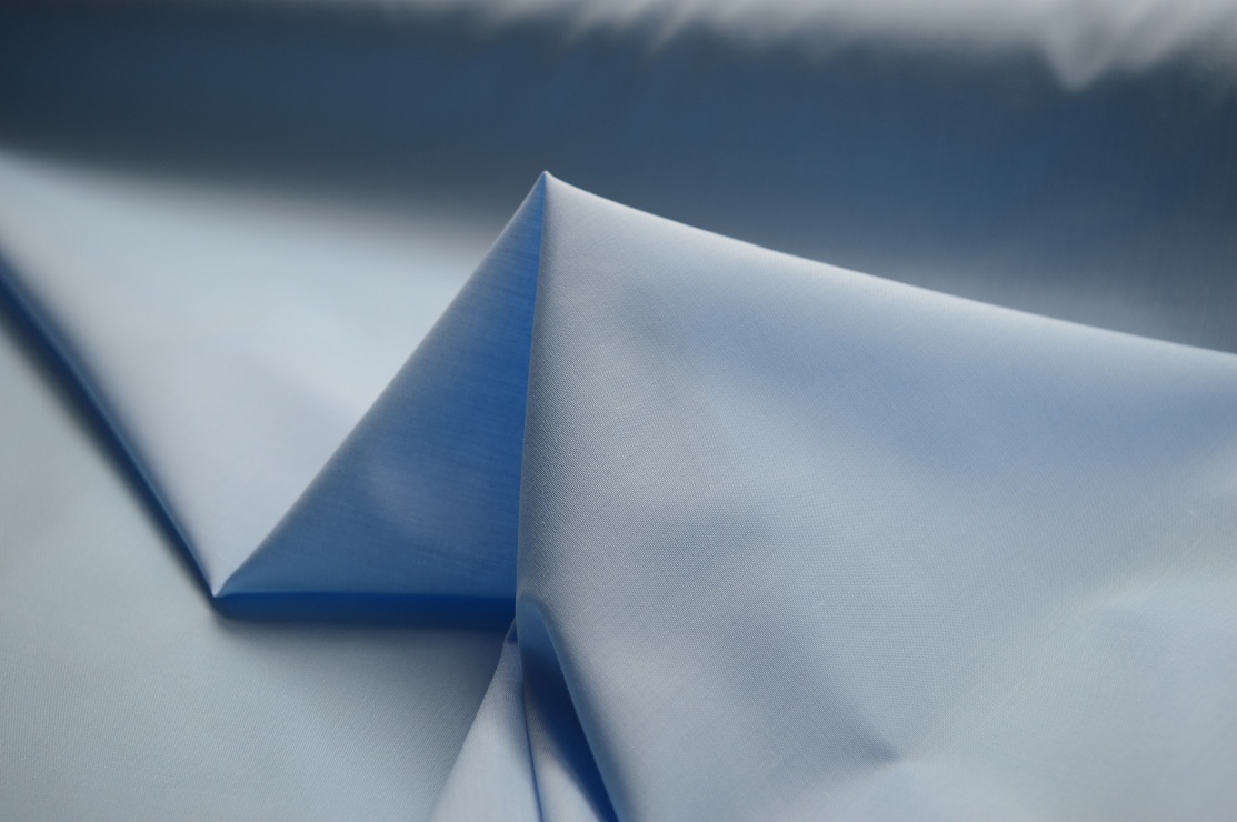 Superior Quality Plain Poly/Cotton Dress Fabric - Pale Blue