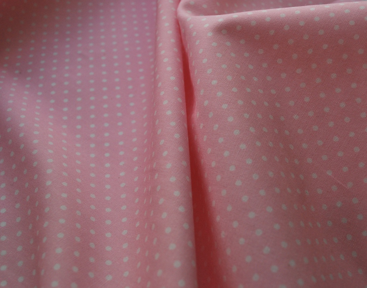 pink spotty material