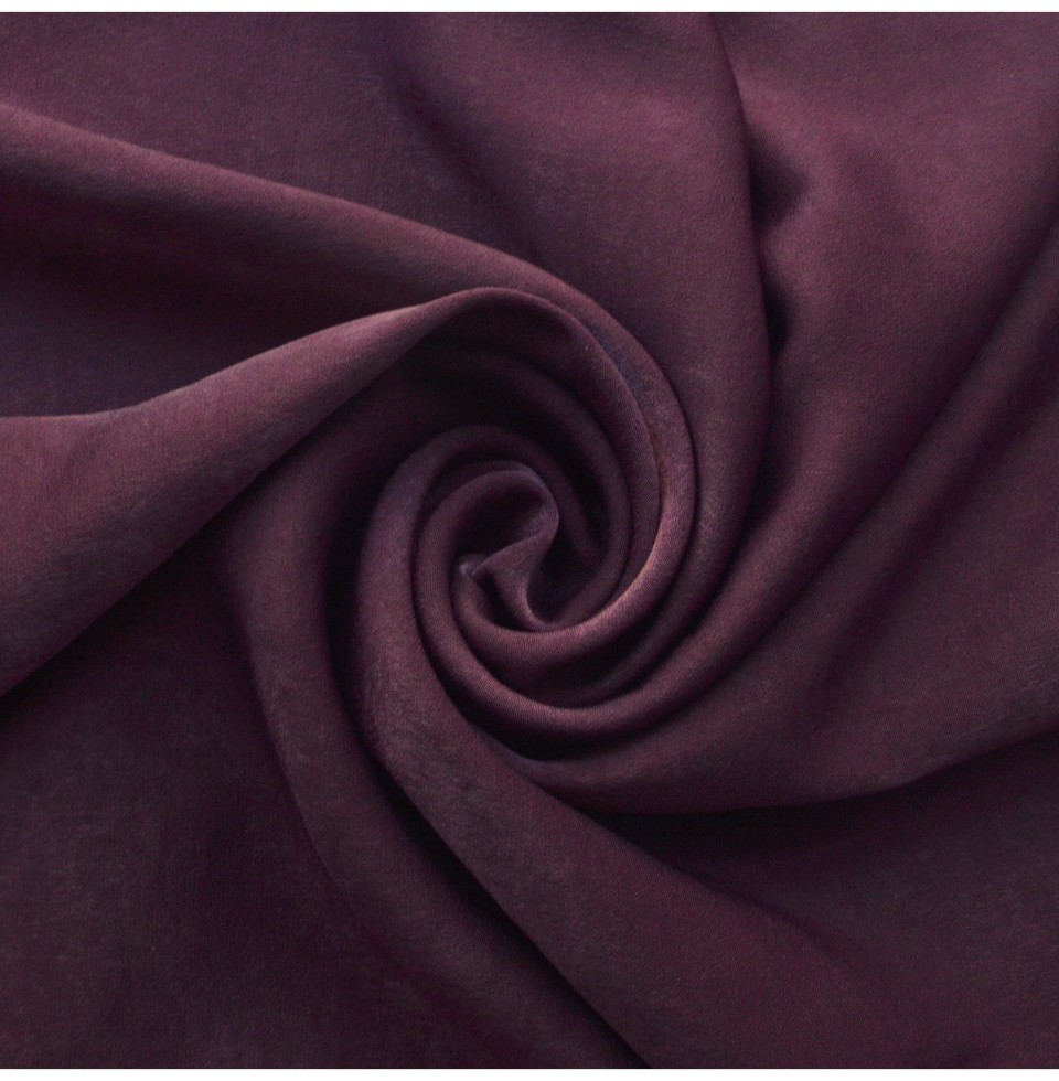 Grape Purple Satin Fabric, 100% Polyester
