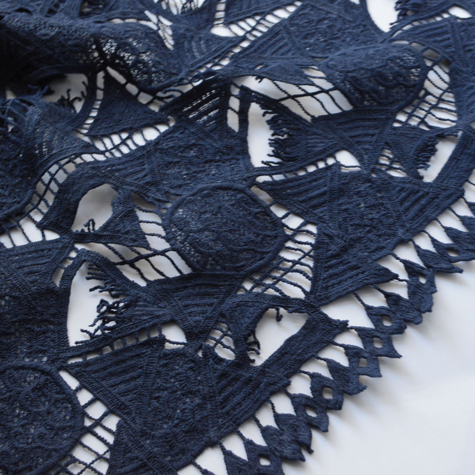 navy blue lace fabric