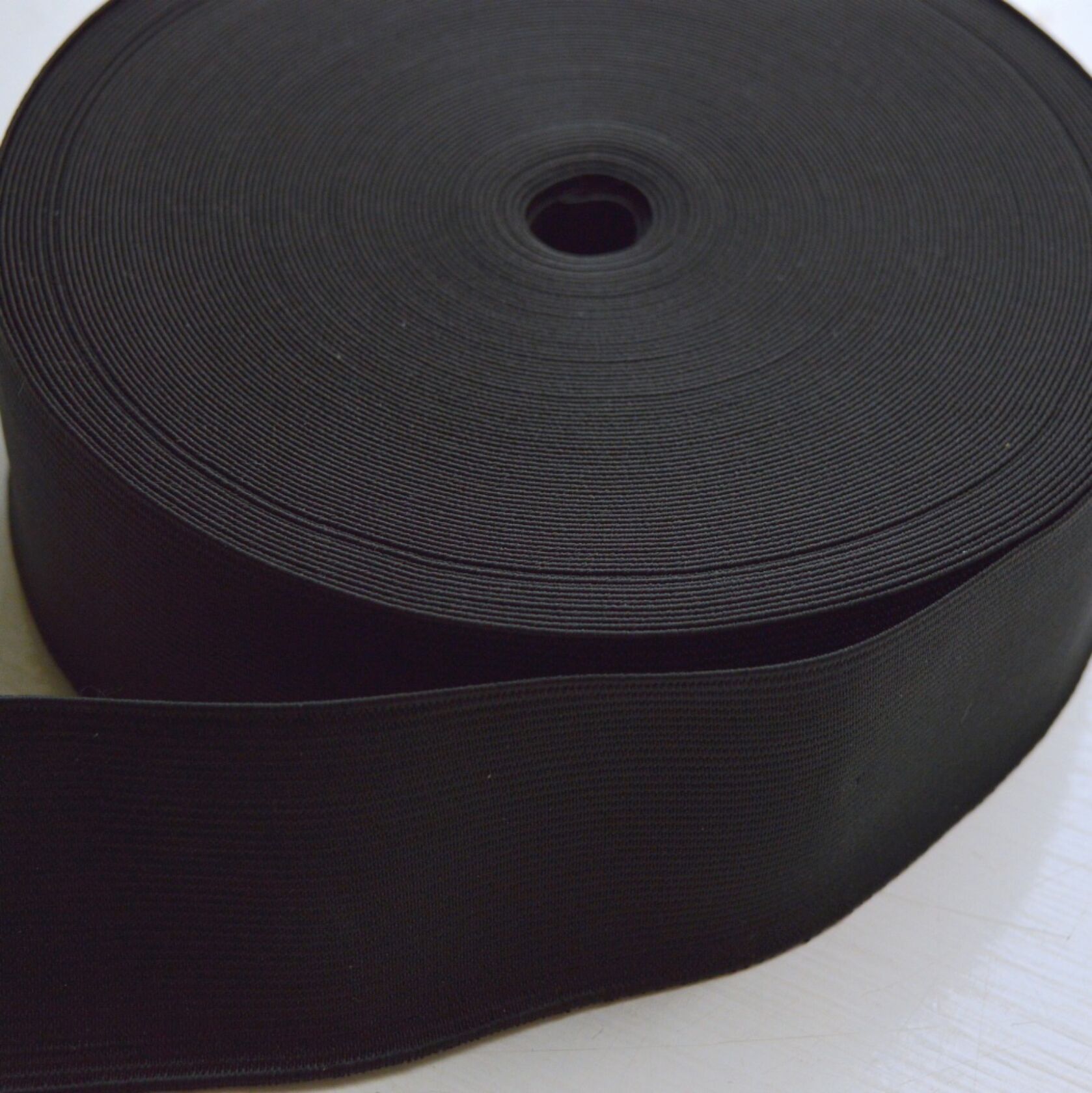 2 inch 50mm Wide Satin Black/White Elastic Band,Waistband Elastic